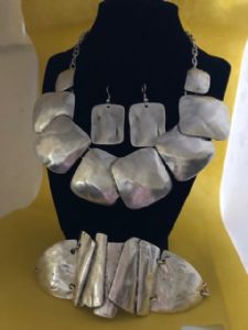 Silver Geometric Jewelry Set